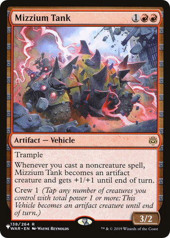 Image for Mizzium Tank (138) [The List Reprints]