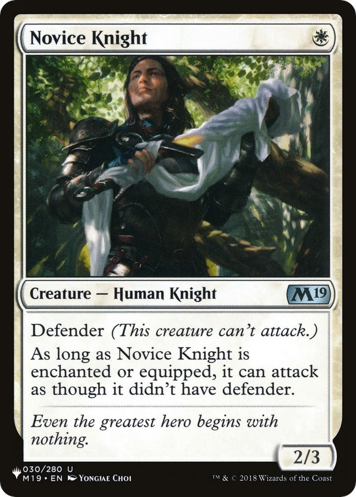 Image for Novice Knight (30) [The List Reprints]