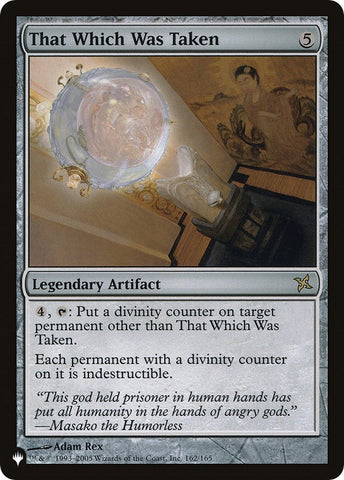 Image for That Which Was Taken (162) [The List Reprints]