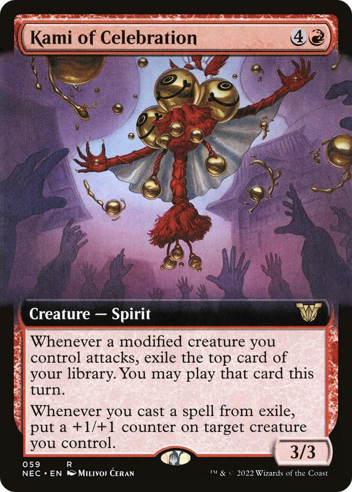 Image for Kami of Celebration (Extended Art) (59) [Commander: Kamigawa: Neon Dynasty]