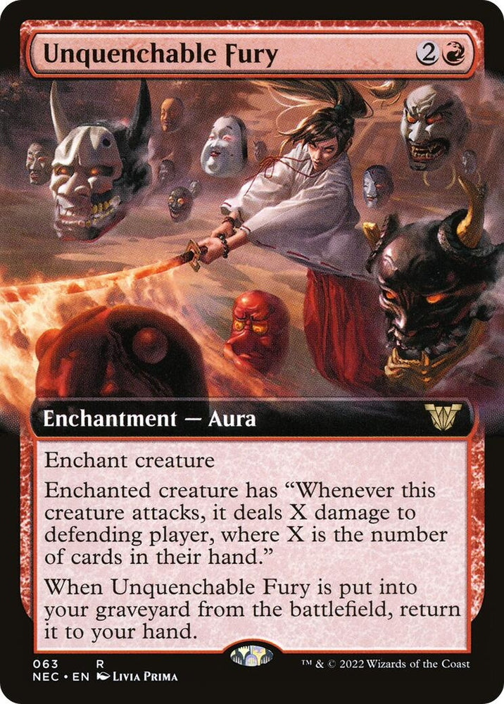 Image for Unquenchable Fury (Extended Art) (63) [Commander: Kamigawa: Neon Dynasty]
