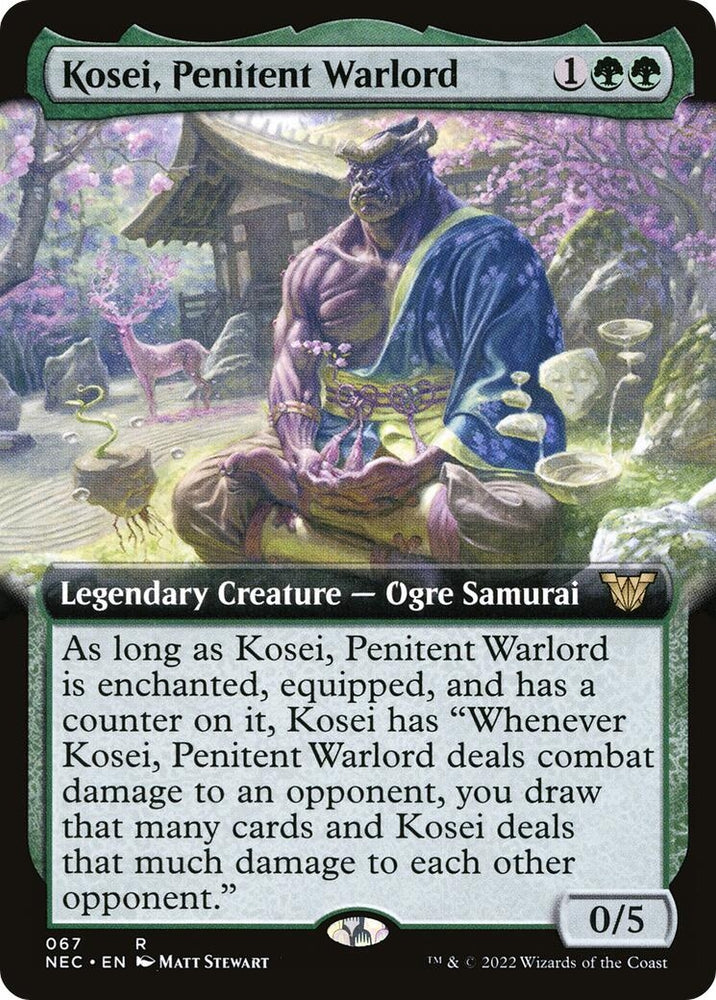 Image for Kosei, Penitent Warlord (Extended Art) (67) [Commander: Kamigawa: Neon Dynasty]