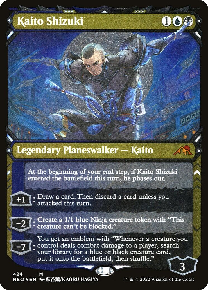 Image for Kaito Shizuki (Showcase) (Foil Etched) (424) [Kamigawa: Neon Dynasty]