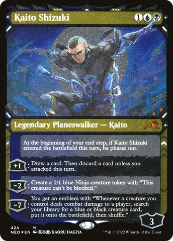 Image for Kaito Shizuki (Showcase) (Foil Etched) (424) [Kamigawa: Neon Dynasty]