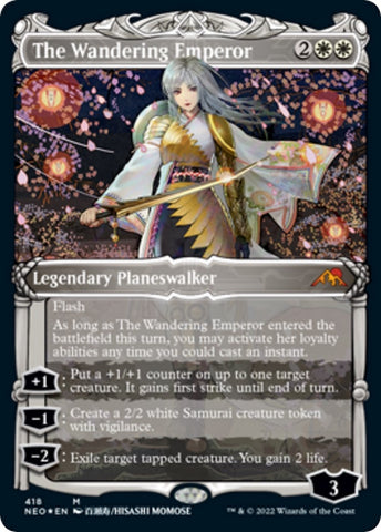 Image for The Wandering Emperor (Showcase) (Foil Etched) (418) [Kamigawa: Neon Dynasty]