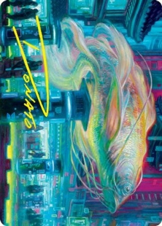 Image for Skyswimmer Koi Art Card (Gold-Stamped Signature) (3) [Art Series: Kamigawa: Neon Dynasty]
