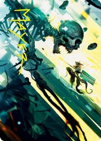 Image for Repel the Vile Art Card (Gold-Stamped Signature) (4) [Art Series: Kamigawa: Neon Dynasty]