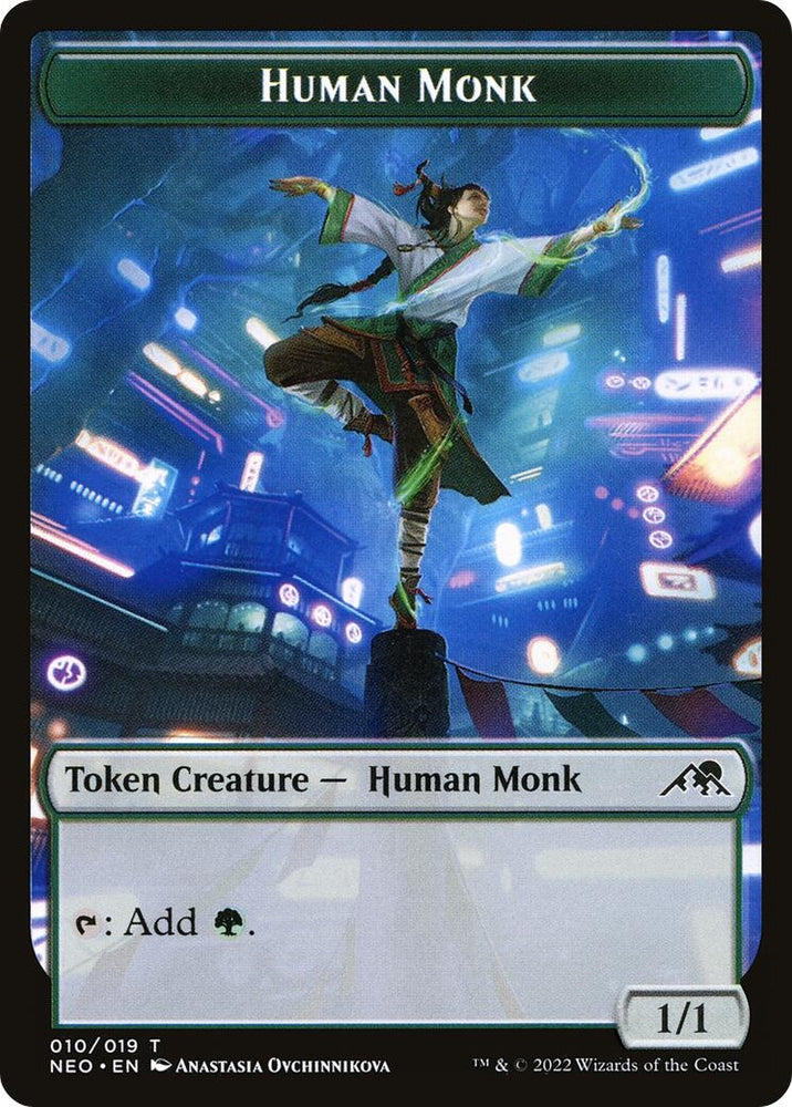 Image for Human Monk Token (10) [Kamigawa: Neon Dynasty]