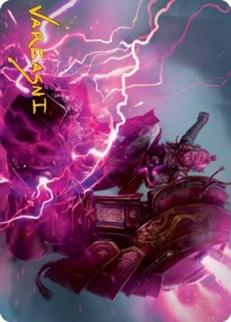 Image for Voltage Surge Art Card (Gold-Stamped Signature) (15) [Art Series: Kamigawa: Neon Dynasty]