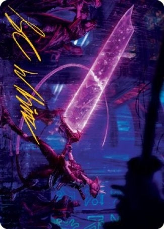 Image for Enormous Energy Blade Art Card (Gold-Stamped Signature) (16) [Art Series: Kamigawa: Neon Dynasty]
