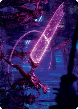Image for Enormous Energy Blade Art Card (16) [Art Series: Kamigawa: Neon Dynasty]