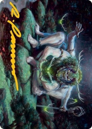 Image for Myojin of Towering Might Art Card (Gold-Stamped Signature) (34) [Art Series: Kamigawa: Neon Dynasty]