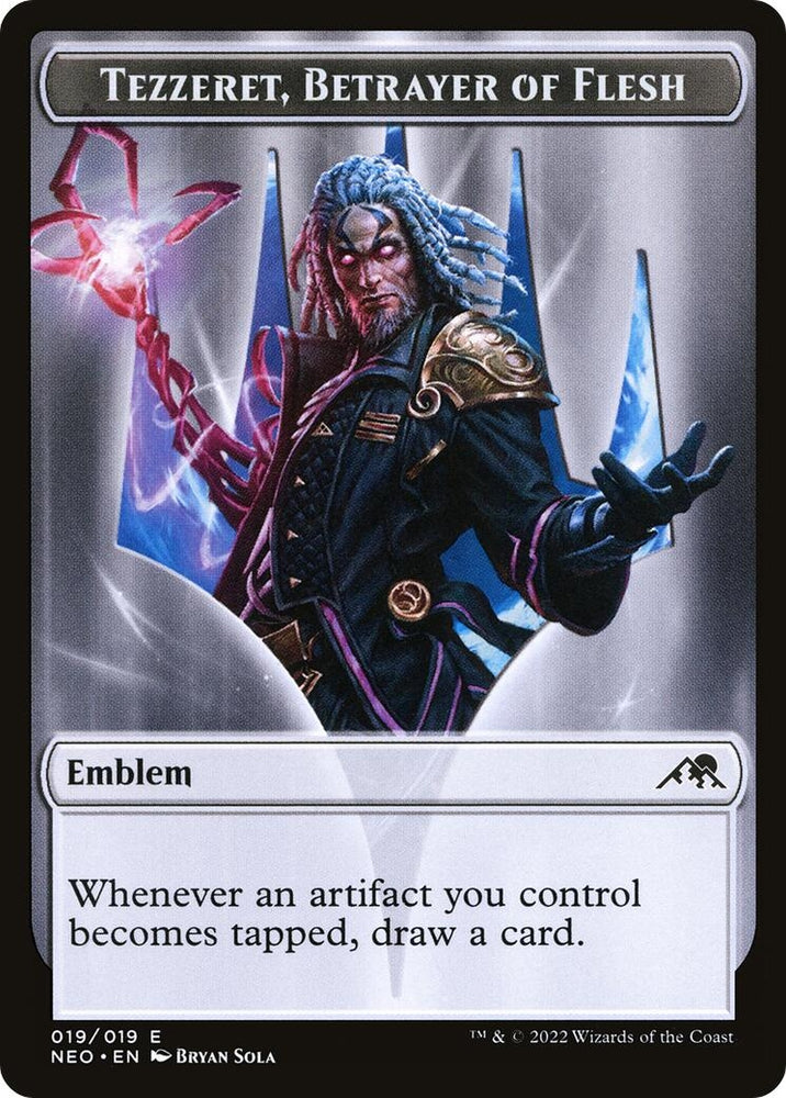 Image for Emblem - Tezzeret, Betrayer of Flesh (19) [Kamigawa: Neon Dynasty]