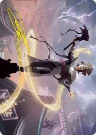 Image for Naomi, Pillar of Order Art Card (Gold-Stamped Signature) (35) [Art Series: Kamigawa: Neon Dynasty]