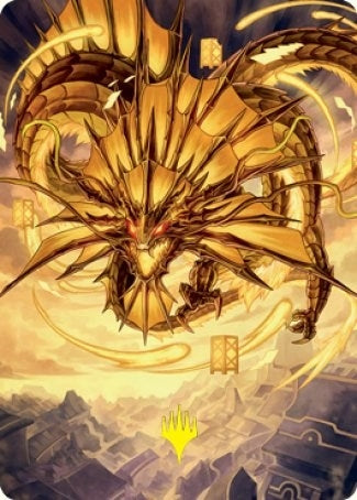 Image for Ao, the Dawn Sky Art Card (46/81) (Gold-Stamped Signature) (46) [Art Series: Kamigawa: Neon Dynasty]