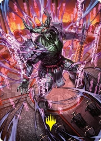 Image for Hidetsugu, Devouring Chaos Art Card (Gold-Stamped Signature) (56) [Art Series: Kamigawa: Neon Dynasty]