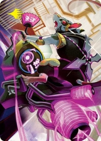 Image for Nashi, Moon Sage's Scion Art Card (Gold-Stamped Signature) (59) [Art Series: Kamigawa: Neon Dynasty]