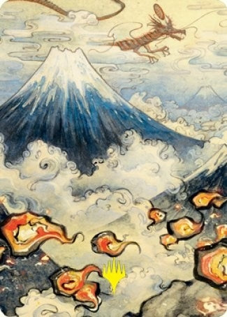 Image for Mountain (299) Art Card (Gold-Stamped Signature) (78) [Art Series: Kamigawa: Neon Dynasty]