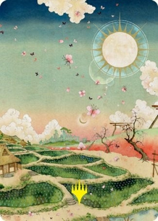 Image for Plains (293) Art Card (79/81) (Gold-Stamped Signature) (79) [Art Series: Kamigawa: Neon Dynasty]