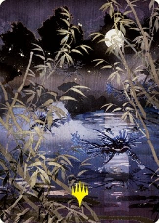 Image for Swamp (297) Art Card (Gold-Stamped Signature) (81) [Art Series: Kamigawa: Neon Dynasty]