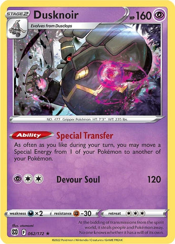 Image for Dusknoir (062/172) [SWSH09: Brilliant Stars]