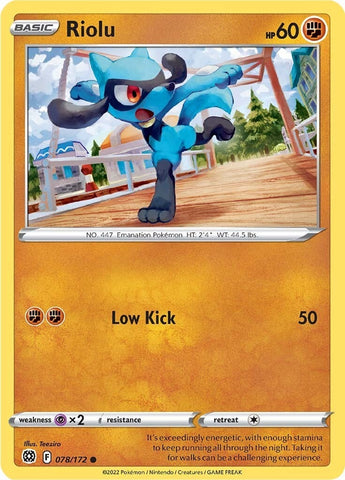 Image for Riolu (078/172) [SWSH09: Brilliant Stars]