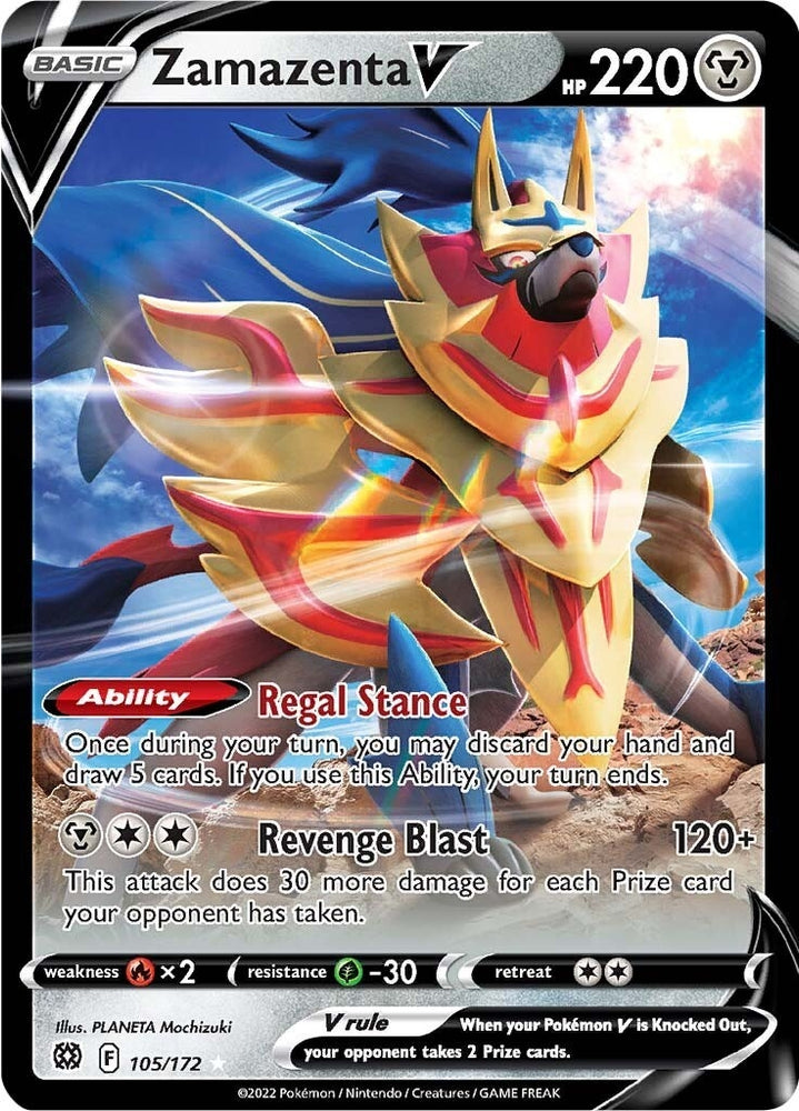 Image for Zamazenta V (105/172) [SWSH09: Brilliant Stars]