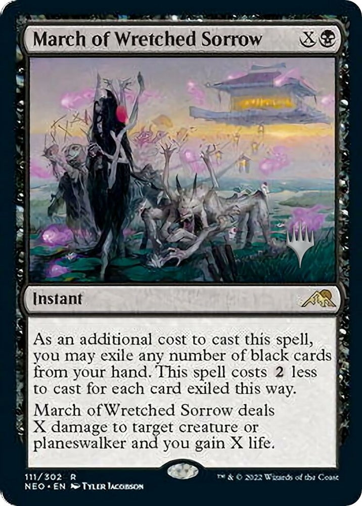 Image for March of Wretched Sorrow (111) [Promo Pack: Kamigawa: Neon Dynasty]