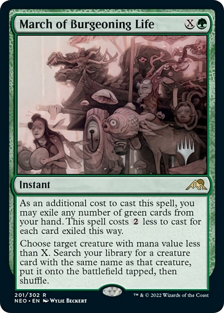 Image for March of Burgeoning Life (201) [Promo Pack: Kamigawa: Neon Dynasty]