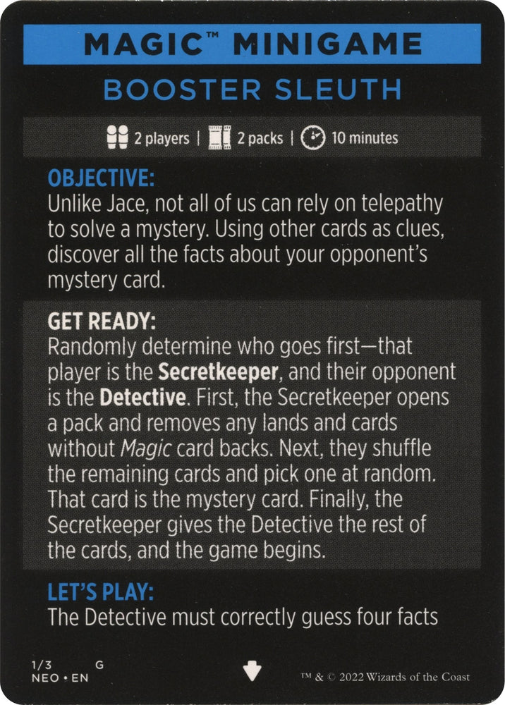 Image for Magic Minigame: Booster Sleuth (1) [Kamigawa: Neon Dynasty]