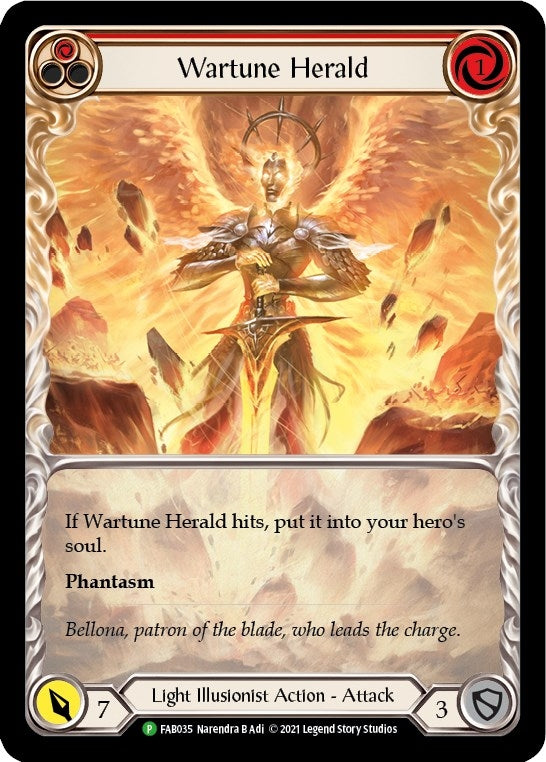 Image for Wartune Herald (Red) (Extended Art) - FAB035 (FAB035) (Flesh and Blood: Promo Cards) - Flesh and Blood TCG