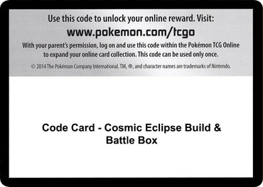 Image for Code Card - Cosmic Eclipse Build & Battle Box - Pokemon