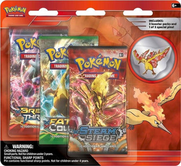 Image for Legendary Birds Pin 3 Pack Blister [Moltres Pin] - Pokemon