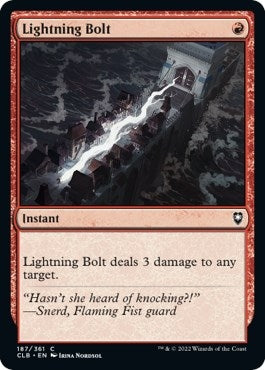 Image for Lightning Bolt (187) [Commander Legends: Battle for Baldur's Gate]