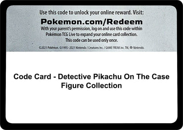 Image for Code Card - Detective Pikachu On The Case Figure Collection - Pokemon