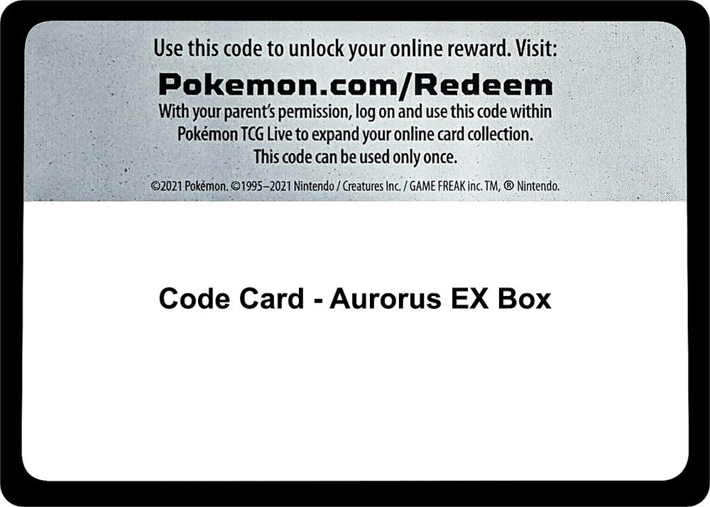 Image for Code Card - Aurorus EX Box - Pokemon
