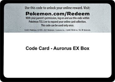 Image for Code Card - Aurorus EX Box - Pokemon