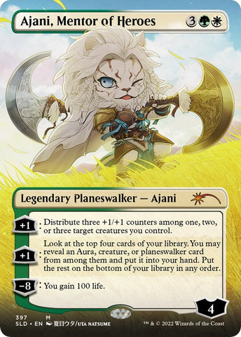 Image for Ajani, Mentor of Heroes (Borderless) (397) [Secret Lair Drop Series]