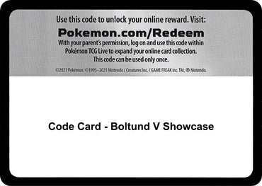 Image for Code Card - Boltund V Showcase - Pokemon