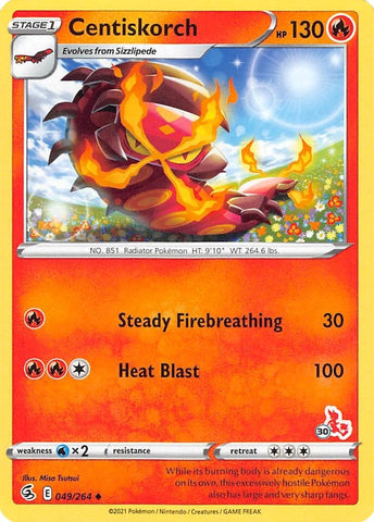 Image for Centiskorch - 049/264 (#30 Cinderace Stamped) (049/264) - Pokemon