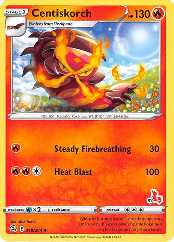 Image for Centiskorch - 049/264 (#51 Cinderace Stamped) (049/264) - Pokemon