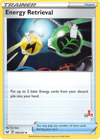 Image for Energy Retrieval - 160/202 (#25 Cinderace Stamped) (160/202) - Pokemon