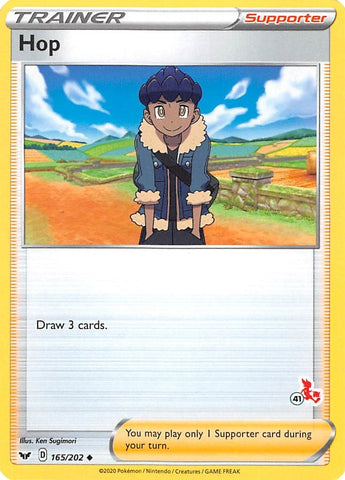 Image for Hop - 165/202 (#41 Cinderace Stamped) (165/202) - Pokemon
