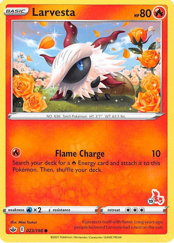 Image for Larvesta - 023/198 (#19 Cinderace Stamped) (023/198) - Pokemon