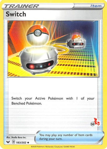 Image for Switch - 183/202 (#58 Cinderace Stamped) (183/202) - Pokemon