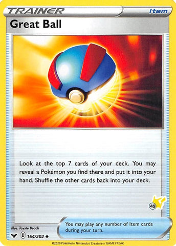 Image for Great Ball - 164/202 (#49 Pikachu Stamped) (164/202) - Pokemon