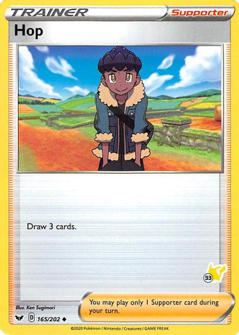 Image for Hop - 165/202 (#33 Pikachu Stamped) (165/202) - Pokemon