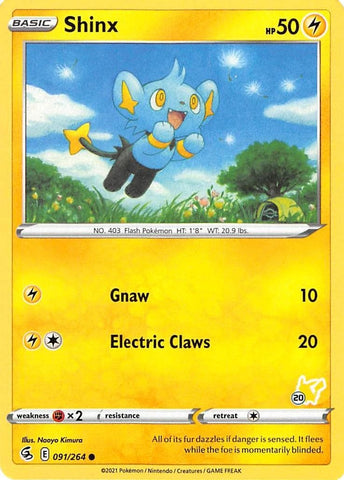 Image for Shinx - 091/264 (#20 Pikachu Stamped) (091/264) - Pokemon