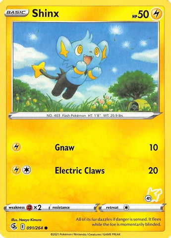 Image for Shinx - 091/264 (#41 Pikachu Stamped) (091/264) - Pokemon