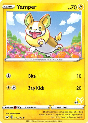 Image for Yamper - 074/202 (#58 Pikachu Stamped) (074/202) - Pokemon
